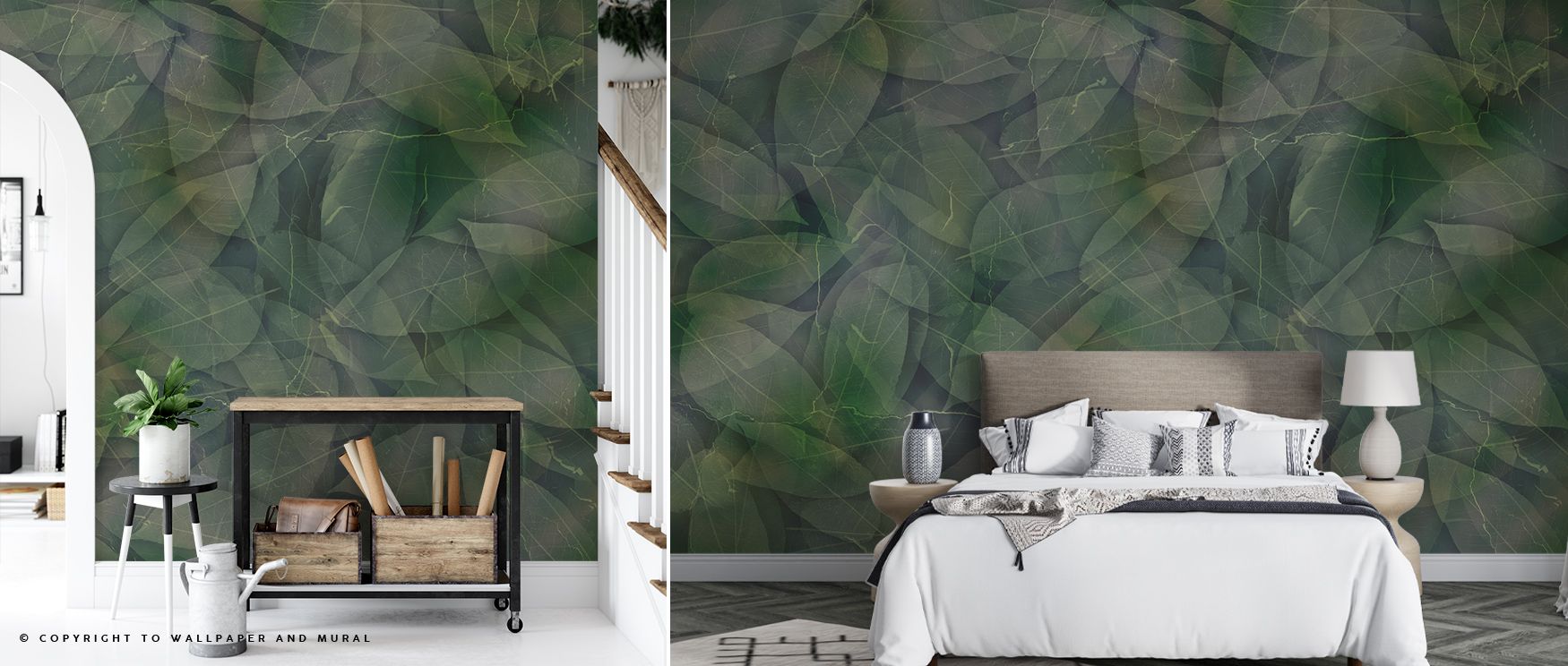 Acid Leaves Wallpaper conveys artistic charm through dynamic leaves painted in bold tones, enriching bedrooms or living rooms with atmosphere of decorative refinement, imaginative rhythm, and timeless vibrancy that feels stylish. 