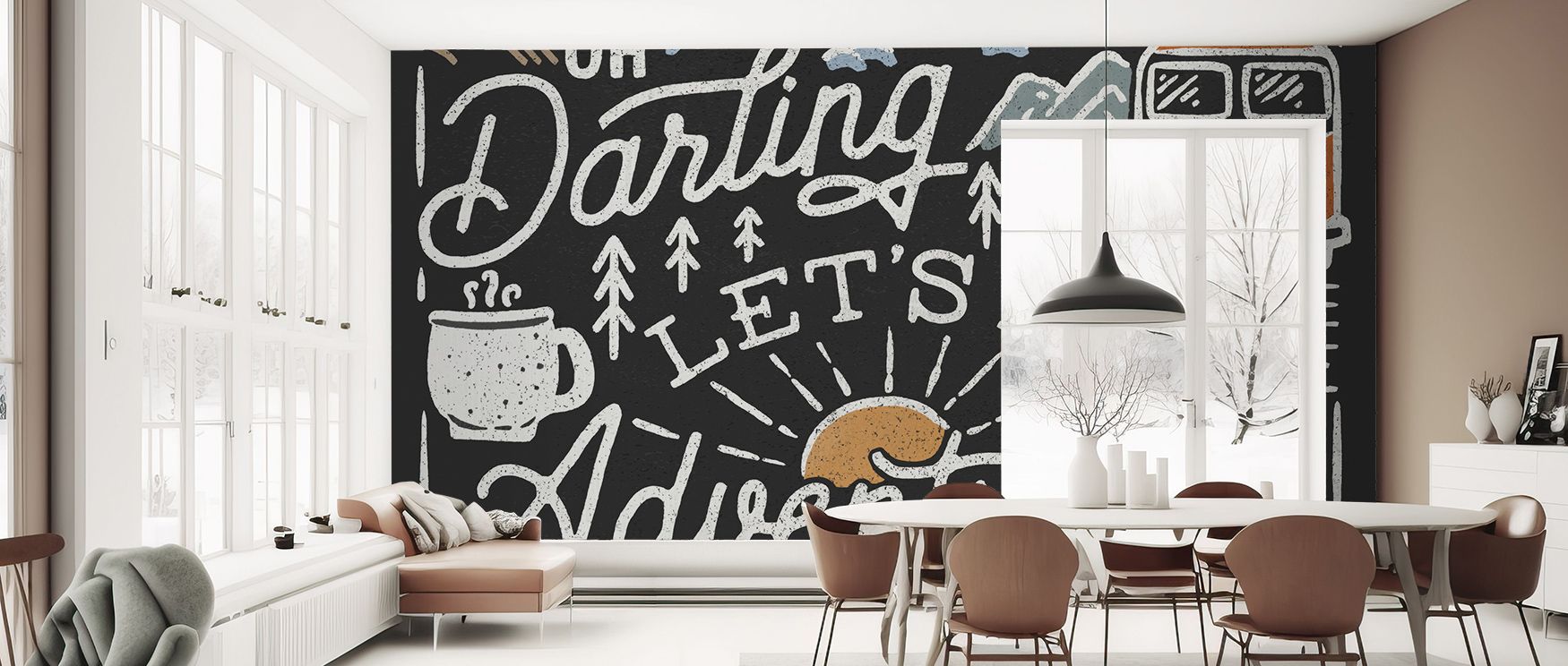 Adventurous Black Wallpaper expresses elegance of bold imagery through rhythmic forms, enriching bedrooms or offices with atmosphere of decorative refinement, artistic balance, and timeless bold charm. 