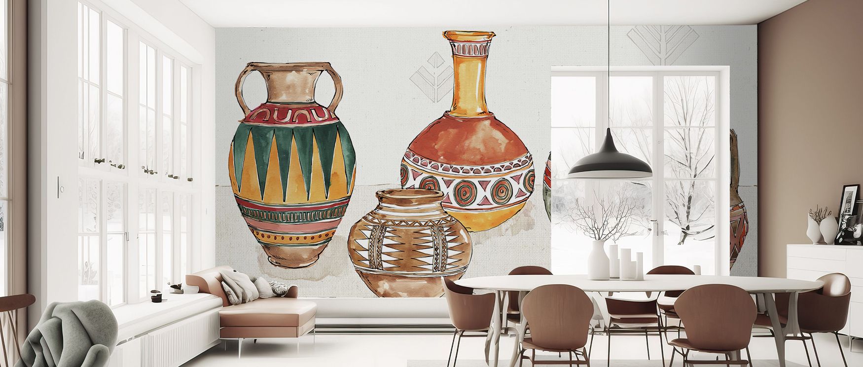 African Flair Wallpaper expresses charm of cultural artistry through dynamic forms, enriching bedrooms or offices with atmosphere of decorative refinement, vibrancy, and timeless rhythm that feels lively. 