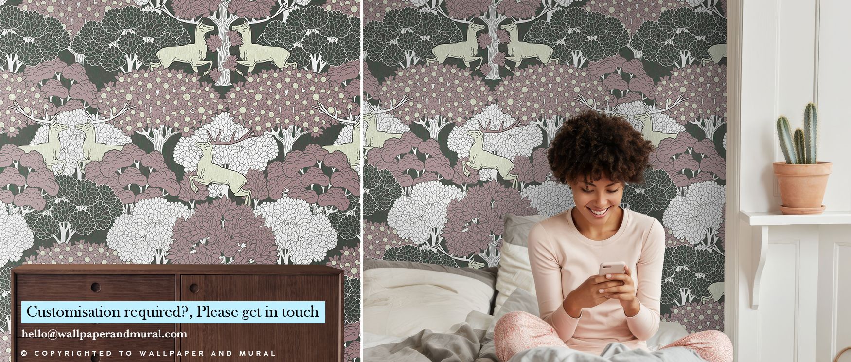 Across its surface, Antlers Wallpaper unfolds in layered detail, delicate antlers curving softly with rustic character. Each silhouette rests against muted textures, creating fluid repetition. Spaces such as offices or bedrooms inherit tranquil presence, 