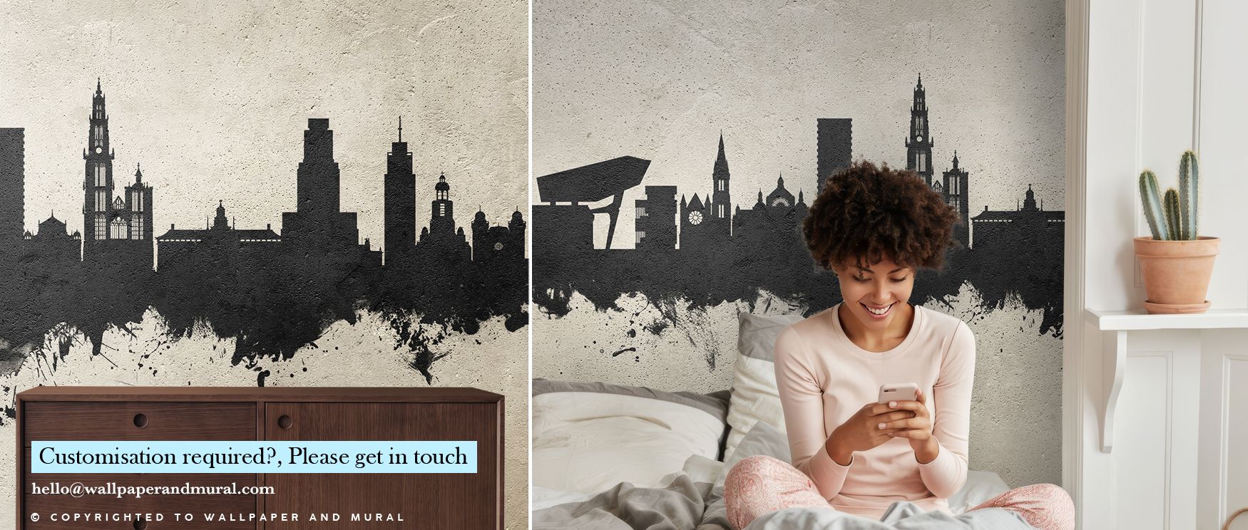 Flowing silhouettes mark Antwerp Skyline Wallpaper, where spires and towers unfold across textured backgrounds. The motif enriches bedrooms or offices with heritage, offering subtle strength in imagery. Spaces become reminders of the city’s legacy, where 