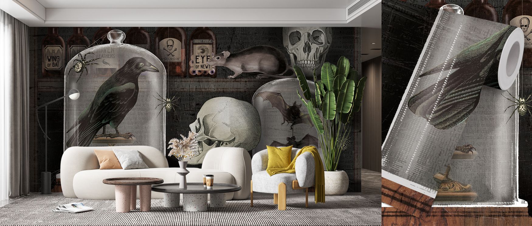 Inspired by apothecaries of the past, Apothecary Study Wallpaper conveys atmosphere of timeless grace. Living rooms or bedrooms embrace reflective calm, where motifs form steady rhythm, creating visual harmony that deepens spaces with historical essence. 