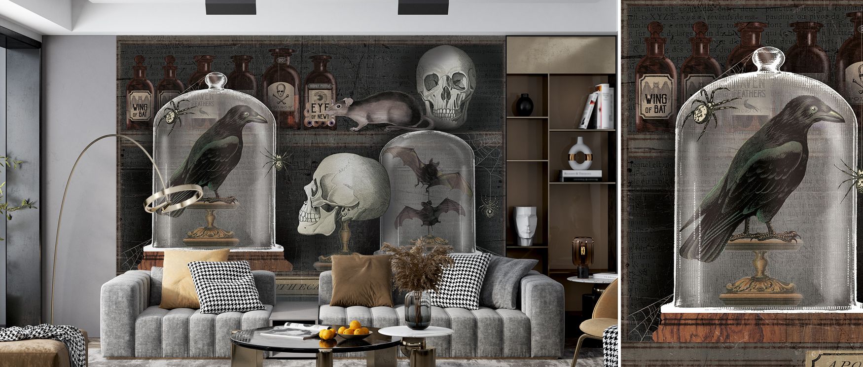 The design of Apothecary Study Wallpaper creates vintage retreat, layering ornamental details across walls. Living rooms or bedrooms welcome reflective balance, with patterns shaping calm interiors infused with cultural grace. 