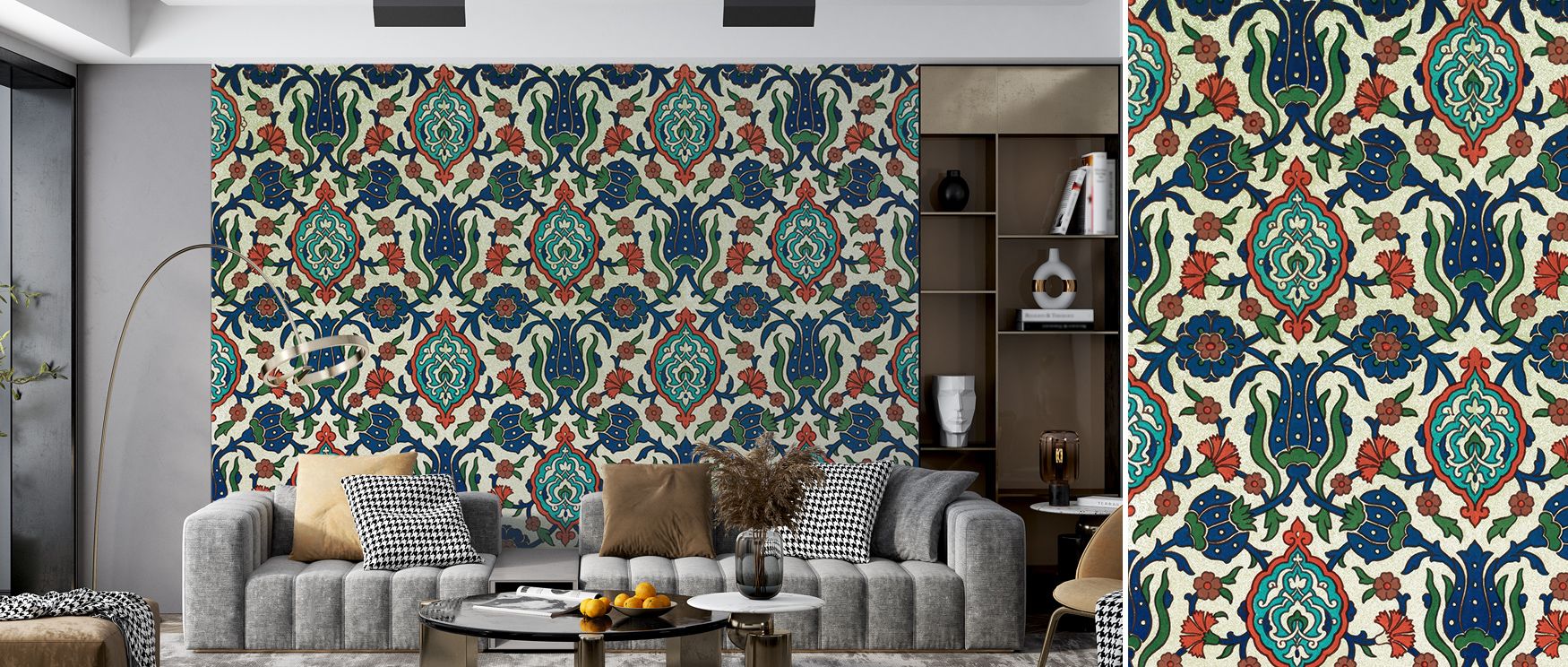 Subtle highlights animate Arabe Dreams no. 48 Wallpaper, giving motifs luminous presence. Living rooms or bedrooms gain cultural refinement, touched by designs that enhance warmth and transform interiors with exotic elegance. 