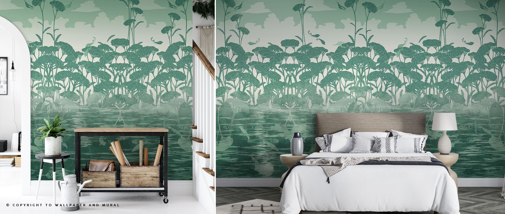 Flowing imagery in As Above So Below Emerald Wallpaper enriches interiors with symbolic strength. Living rooms or bedrooms inherit calm vitality, touched by patterns that capture spiritual harmony, while emerald tones offer both grounding presence and lum