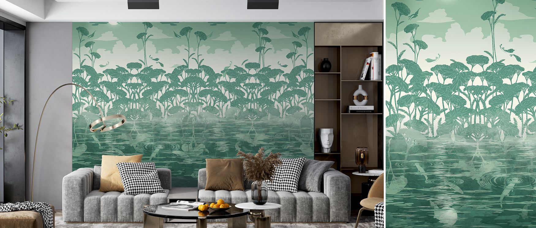 Shimmering emerald imagery fills As Above So Below Emerald Wallpaper, carrying rhythm into interiors with soft vitality. Living rooms or bedrooms reflect mystical charm, surrounded by glowing tones that breathe subtle balance across atmospheric walls. 