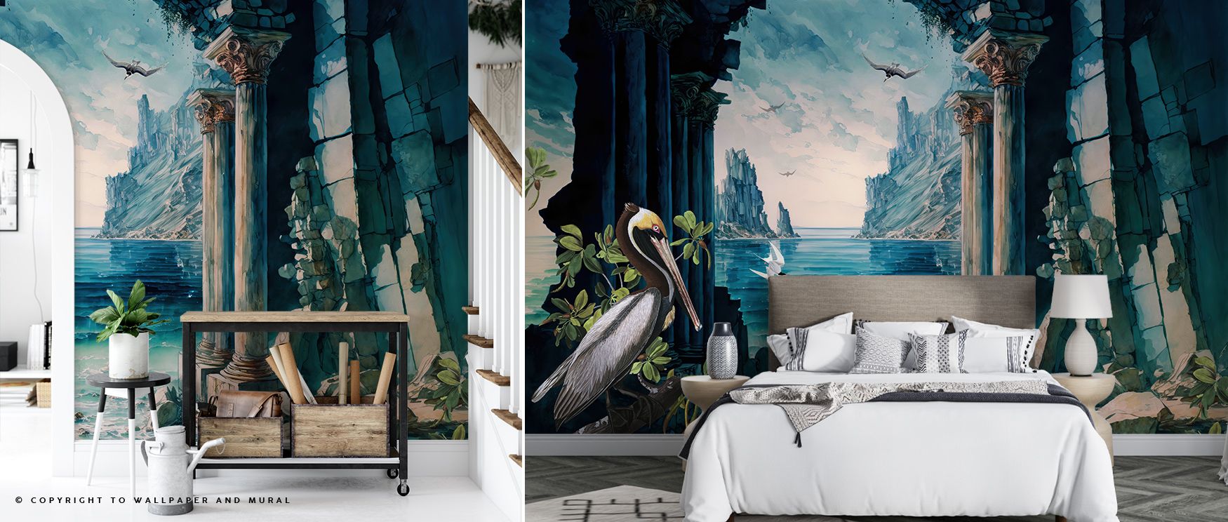 With symbolic repetition, Atlantis Temple II Wallpaper enriches walls with legendary aura. Living rooms or bedrooms adopt calm refinement, touched by motifs that carry mythical atmosphere, adding rhythm and vitality into daily spaces. 
