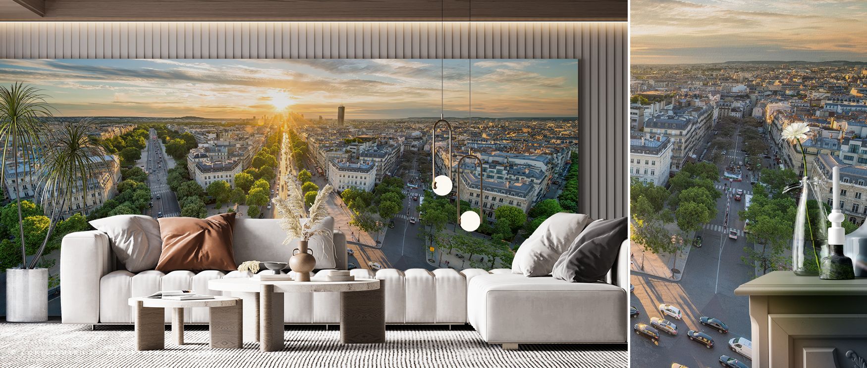 Flowing motifs within Avenue de la GrandeArmee Wallpaper enrich interiors with grace. Offices or bedrooms inherit calm rhythm, surrounded by Parisian character that lends atmosphere of cultural refinement. 