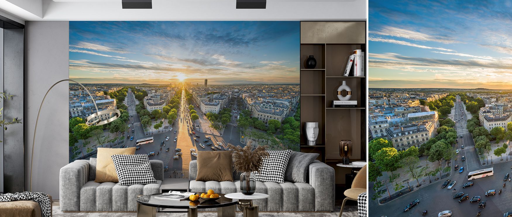 Light animates Avenue de la GrandeArmee Wallpaper, revealing depth across architectural lines. Living rooms or bedrooms glow with sophistication, their walls transformed by imagery that reflects cultural balance. 