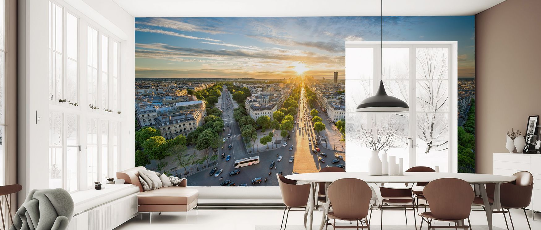 Avenue de la GrandeArmee Wallpaper radiates urban grace, where patterns echo cultural rhythm. Bedrooms or offices resonate with refined calmness, enriched by design that reflects Parisian inspiration. 