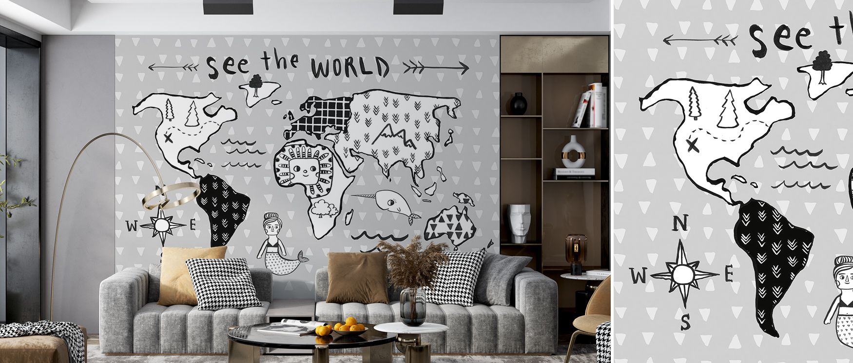 Flowing across walls, Baby Map Of The World Wallpaper builds playful rhythm through global imagery. Subtle hues soften the forms of continents, giving nurseries or playrooms atmosphere of balance. Each motif inspires curiosity, while gentle tones enrich i