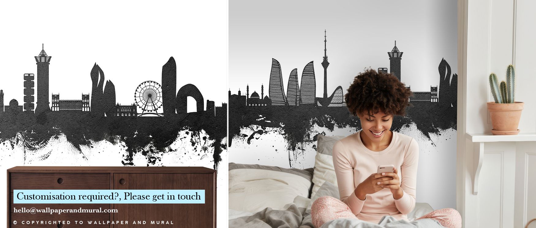 Baku Skyline Black & White Wallpaper carries historical charm through delicate use of contrast, where each architectural form stands against quiet background. The imagery evokes heritage while maintaining modern restraint, creating atmosphere of timeless 
