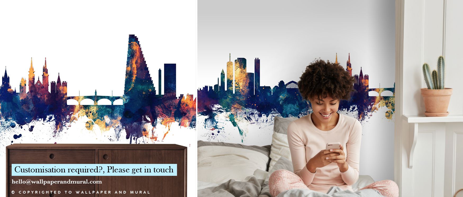 Basel Switzerland Skyline Blue & Bronze Wallpaper radiates heritage charm through luminous tones, where silhouettes of structures rise with balanced rhythm. The design enriches interiors with cultural refinement, offering offices or bedrooms atmosphere of