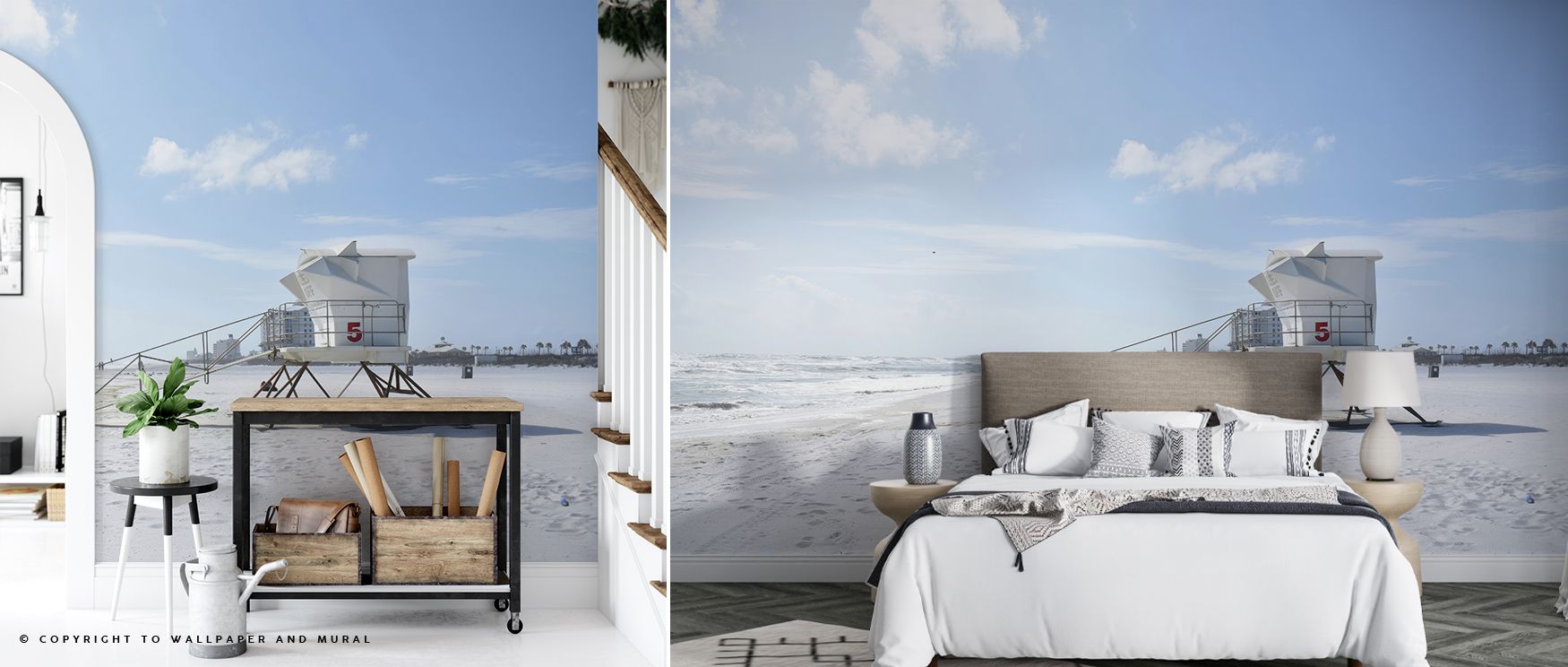 Beach Stroll Wallpaper reflects balance of coastlines, where patterns evoke charm of natural rhythm. Living rooms or bedrooms adopt peaceful atmosphere, surrounded by imagery that softens walls. The design builds harmony, connecting interiors with seaside