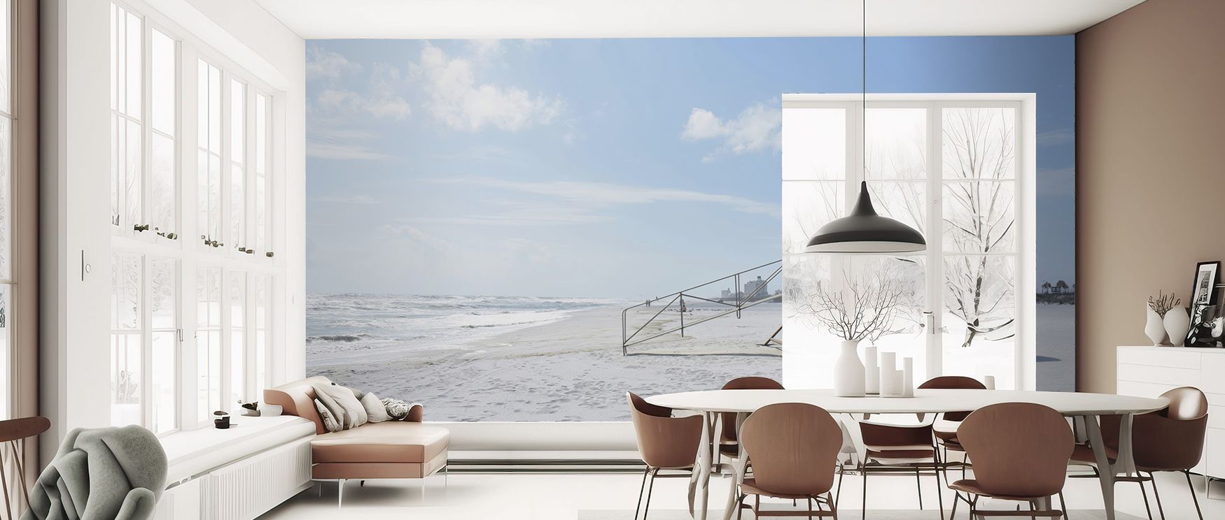 Beach Stroll Wallpaper surrounds interiors with patterns that flow like waves, layering rooms with coastal refinement. Offices or bedrooms adopt atmosphere of peace, enriched by imagery that connects interiors to nature’s harmony. The design offers timele