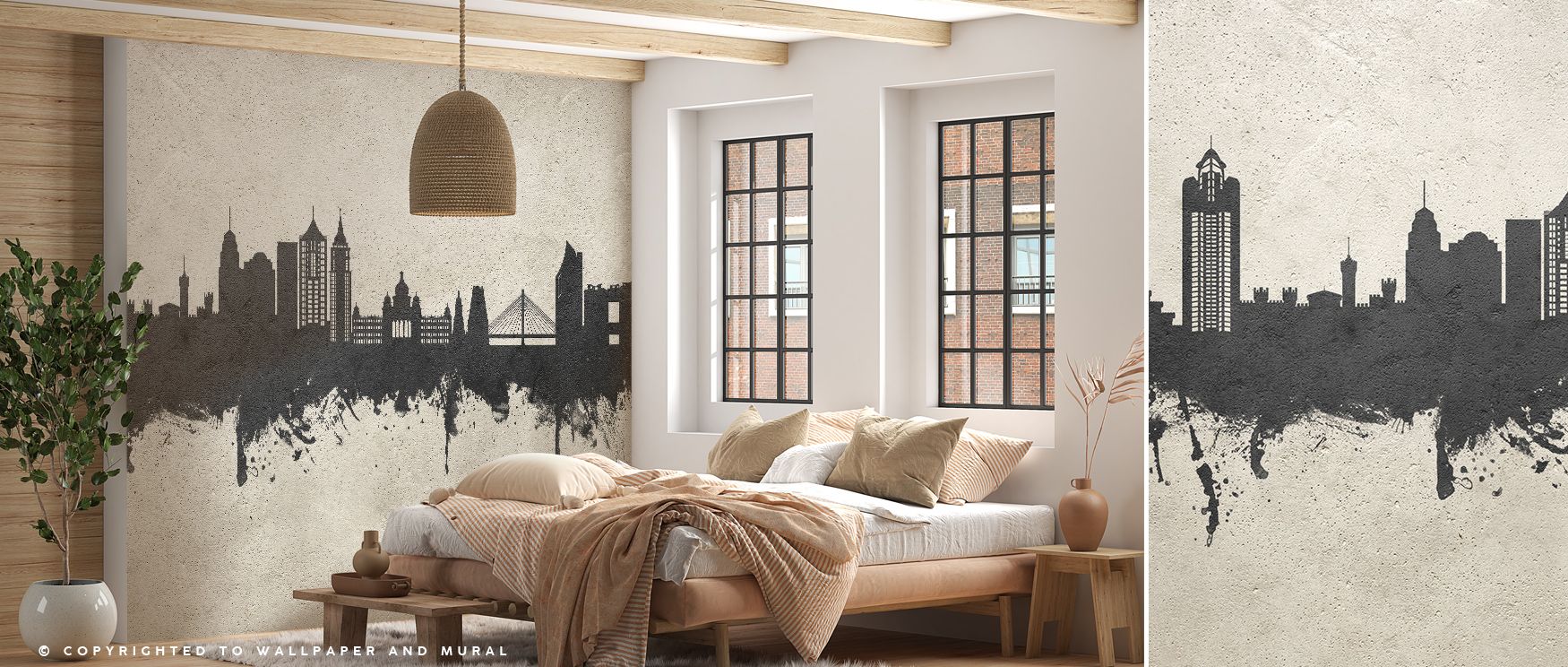 Bengaluru India Skyline Concrete Wallpaper layers silhouettes across textured tones, surrounding interiors with calm resonance. Living rooms or bedrooms glow with atmosphere of heritage, enriched by imagery that blends strength and serenity, filling space