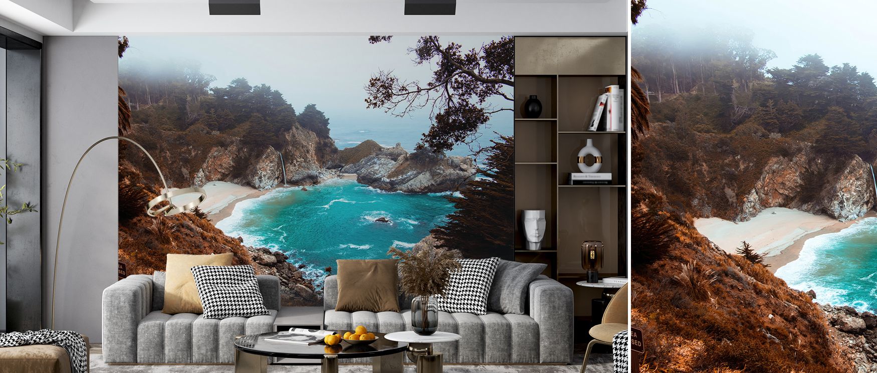 Big Sur Wallpaper enriches interiors with balance of sea and cliffs, flowing imagery shaping walls with charm. Living rooms or bedrooms adopt atmosphere of reflection, their spaces surrounded by natural rhythm that suggests continuity. Interiors glow with