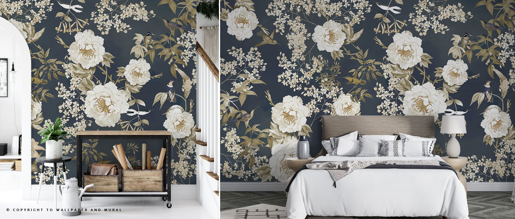 Birds of Eden 2 Wallpaper enriches interiors with exotic presence, layering bird imagery across surfaces. Living rooms or bedrooms adopt atmosphere of charm, their walls enriched by rhythm of design that connects natural elegance with serenity. Interiors 
