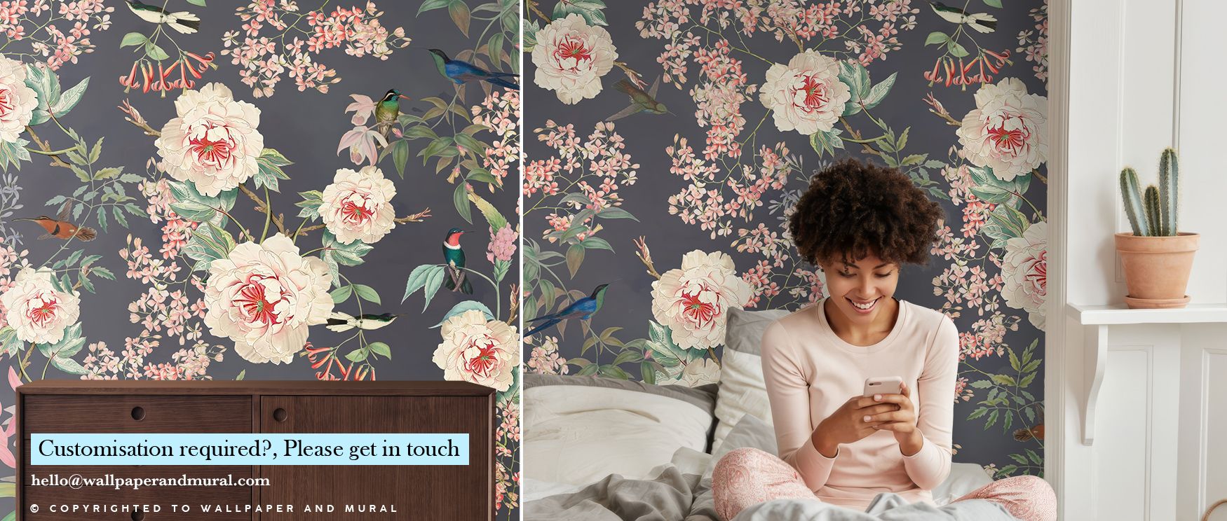 Radiant imagery fills the Birds of Eden Wallpaper Mural as vibrant tones highlight avian silhouettes, enriching tranquil bedrooms or welcoming living rooms with atmosphere, decorative artistry, and cultural resonance that glow with elegance. 