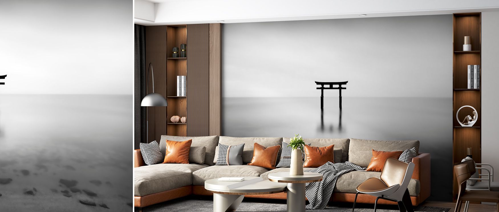 Biwa Torii Wallpaper enriches interiors with cultural artistry, where motifs suggest continuity of tradition. Living rooms or bedrooms adopt atmosphere of elegance, their spaces enriched by imagery that carries charm. Interiors glow with balance and herit