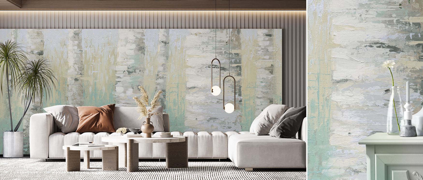 The imagery of Blue Birch Wallpaper portrays strength and elegance, surrounding offices or bedrooms with calm presence. Interiors adopt atmosphere of charm, enriched by patterns that connect decorative refinement with natural rhythm. Interiors glow with c