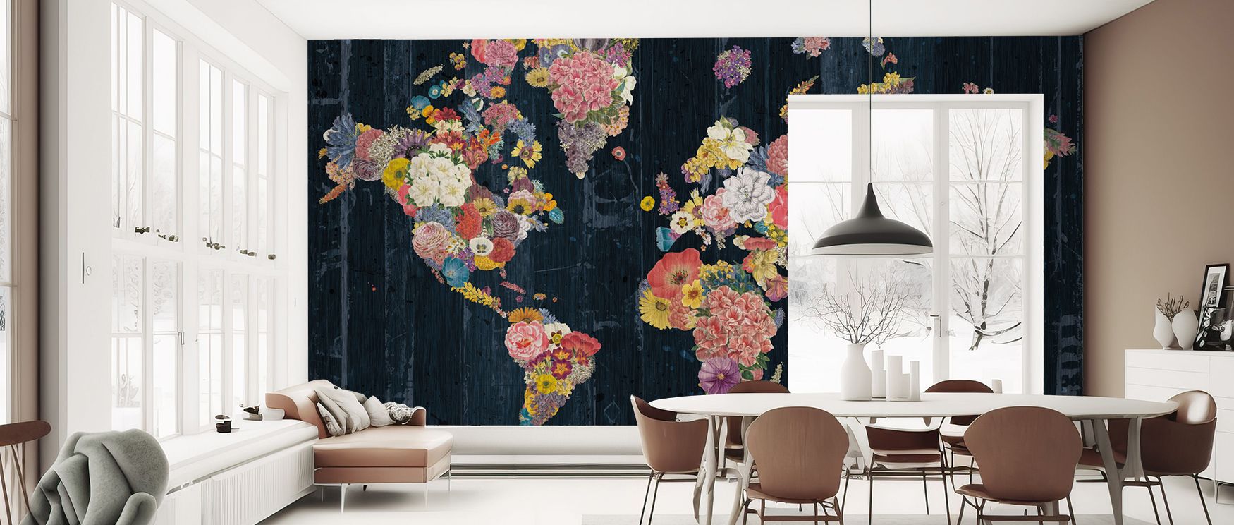 Across its surface, Botanical Floral Map Wallpaper enriches interiors with blossoms in harmony, surrounding walls with balance. Offices or bedrooms adopt atmosphere of charm, their interiors enriched by imagery that reflects floral elegance. Interiors glo