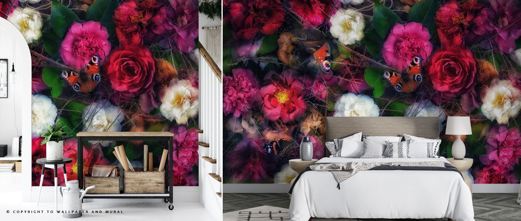 Camellia Song Wallpaper surrounds interiors with blossoms in rhythm, layering walls with floral elegance. Living rooms or bedrooms adopt atmosphere of charm, their walls enriched by imagery that reflects vibrancy. Interiors glow with calmness. 