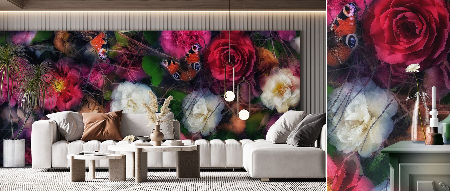 The design of Camellia Song Wallpaper portrays botanical resonance, layering interiors with floral imagery. Offices or bedrooms adopt atmosphere of creativity, their walls enriched by imagery that reflects refinement. Interiors glow with harmony. 