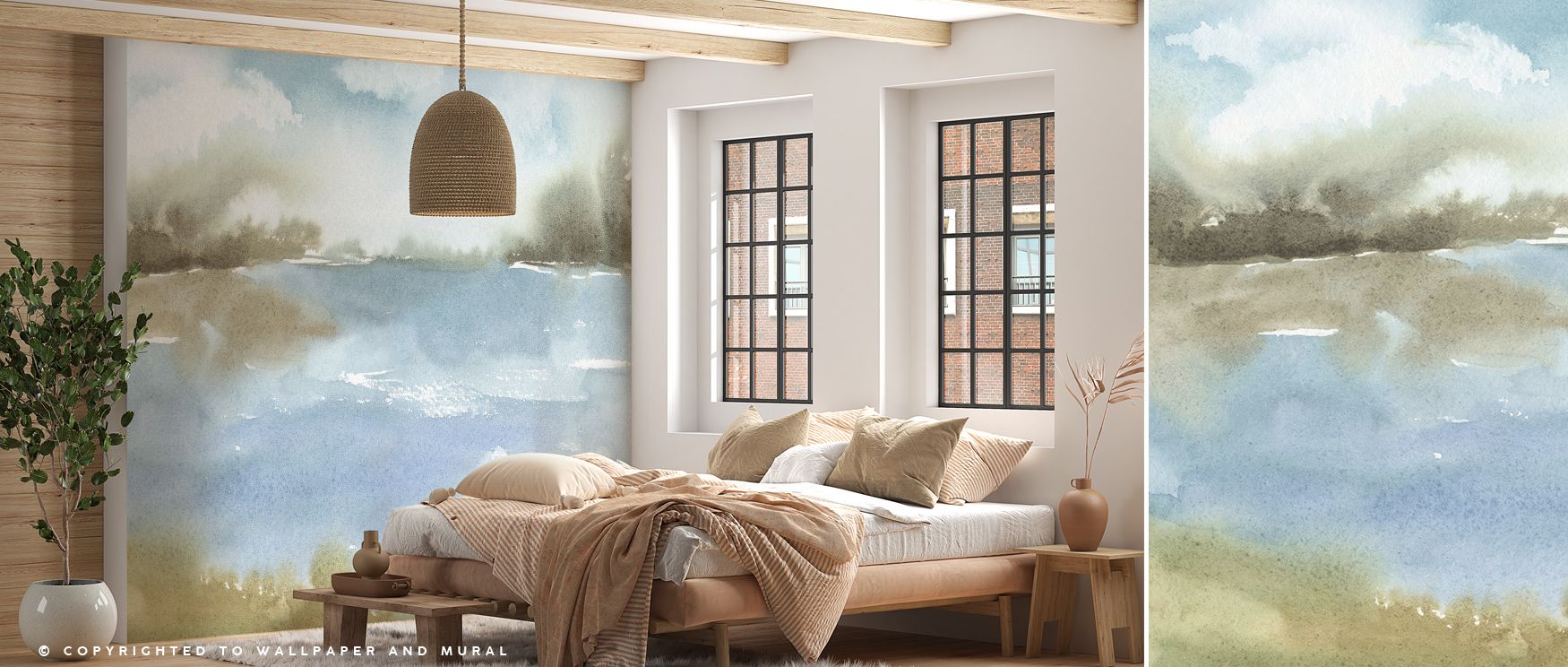Cape Cod II Wallpaper enriches interiors with coastal imagery, layering walls with seaside charm. Living rooms or bedrooms adopt atmosphere of relaxation, their spaces enriched by imagery that reflects balance. Interiors glow with calmness. 