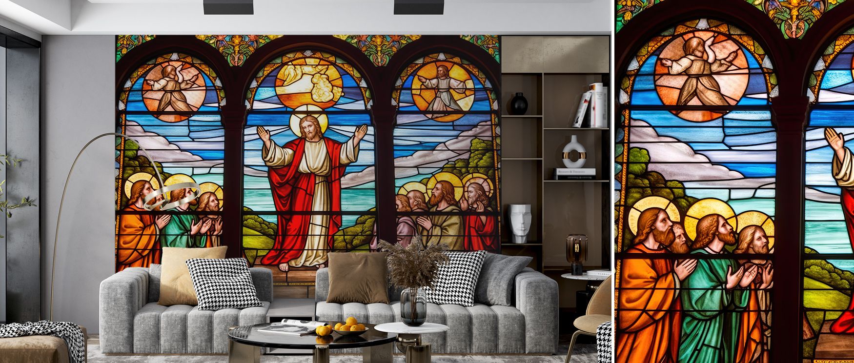 Cathedral Glass Wallpaper enriches interiors with architectural imagery, layering luminous rhythm. Living rooms or bedrooms adopt atmosphere of charm, their walls enriched by designs that reflect refinement. Interiors glow with creativity. 