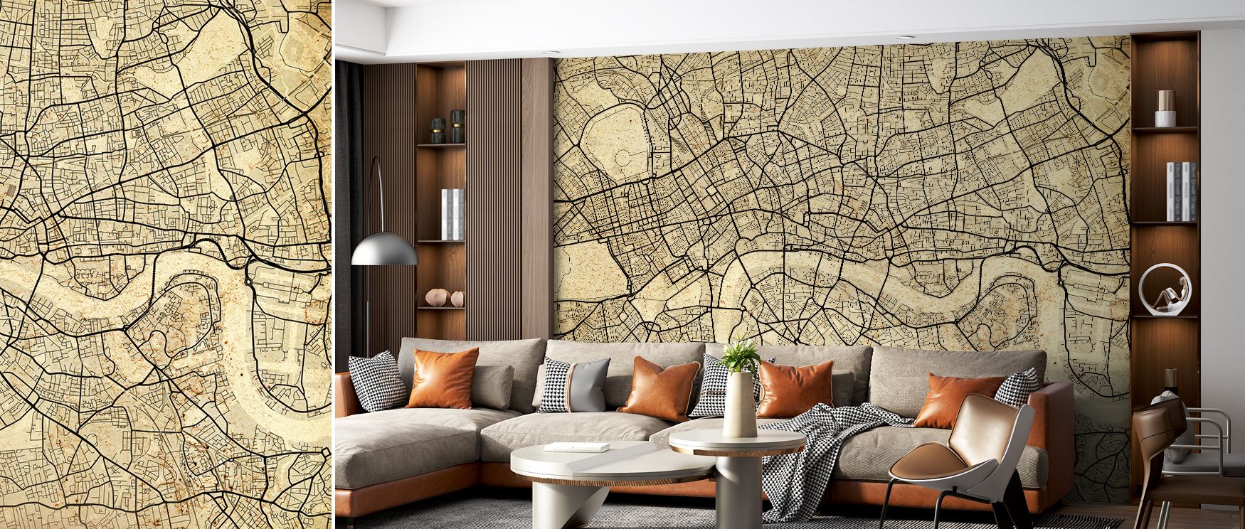 Central London Vintage Wallpaper radiates historical charm, surrounding interiors with vintage silhouettes. Living rooms or bedrooms inherit atmosphere of refinement, their walls enriched by imagery that reflects cultural continuity. Interiors glow with r