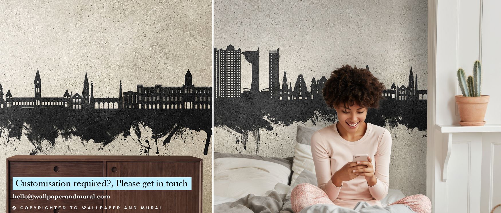 Chennai Skyline India Concrete Wallpaper expresses structure and refinement with skyline motifs etched in textured tones. The arrangement creates continuity, enhancing interiors with urban grace, perfect for bedrooms and living rooms. 