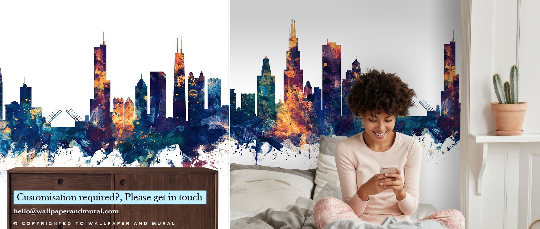 In luminous artistry, the Chicago Illinois Skyline Blue & Bronze Wallpaper portrays architectural strength with balanced tones that merge vibrancy and tranquility. Its skyline design creates refined rhythm across interiors, delivering metropolitan eleganc