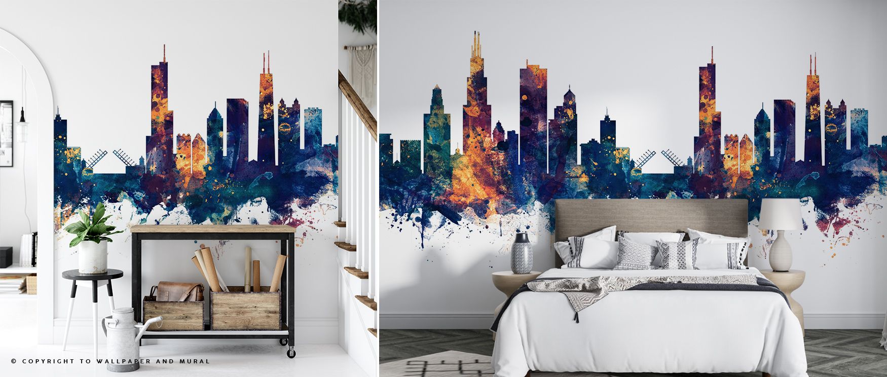 Across glowing bronze details and calm blue horizons, the Chicago Illinois Skyline Blue & Bronze Wallpaper establishes permanence. Its design elevates interiors with sophistication, enriching offices and bedrooms with metropolitan beauty. The skyline’s ar