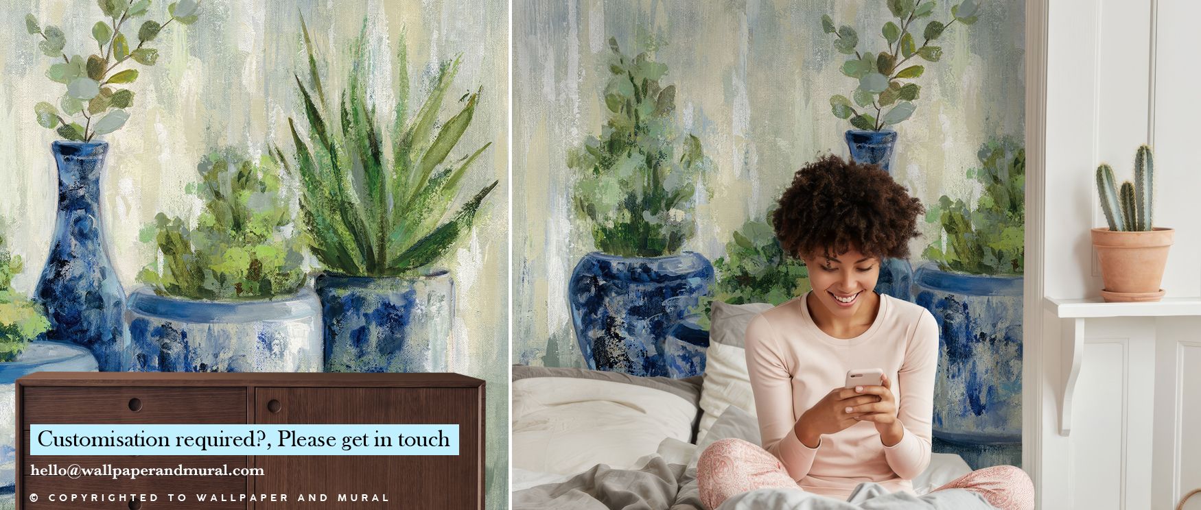 Exotic inspiration thrives in Chinoiserie Plants Wallpaper, where intricate foliage flows in harmonious rhythm. Its artistry transforms bedrooms and offices with sophistication, layering natural charm with cultural depth. Interiors glow with timeless pres