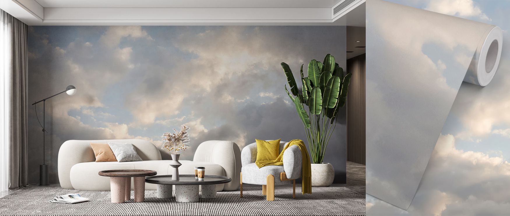 Cloudy Sky Wallpaper layers interiors with soft tonal detail, blending rhythm with calmness. Its patterns enrich bedrooms and living rooms, offering atmosphere filled with timeless tranquility. Walls glow under its embrace, sustaining balance of openness 