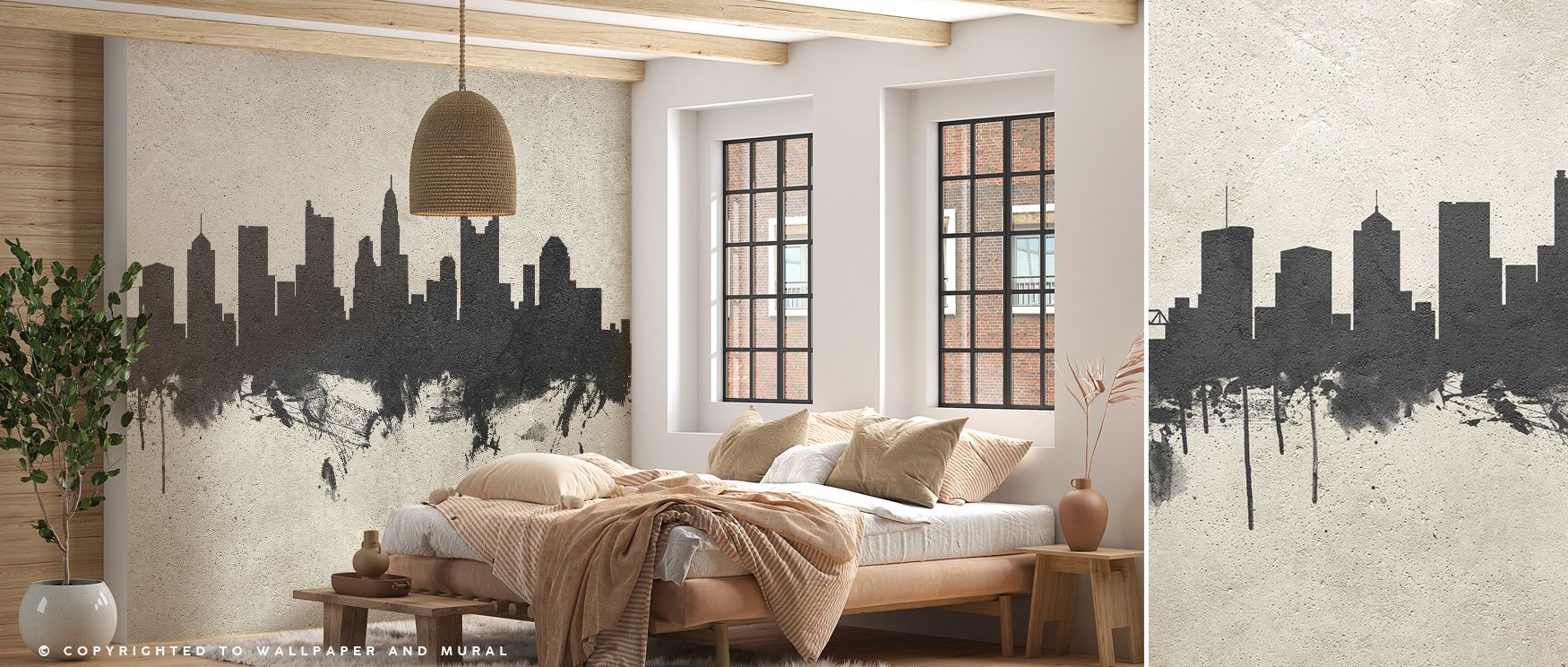 Columbus Ohio Skyline Concrete Wallpaper enriches interiors with muted silhouettes layered in soft grey textures, radiating permanence and grace. Its artistry balances calmness and strength, turning bedrooms and offices into refined spaces glowing with me
