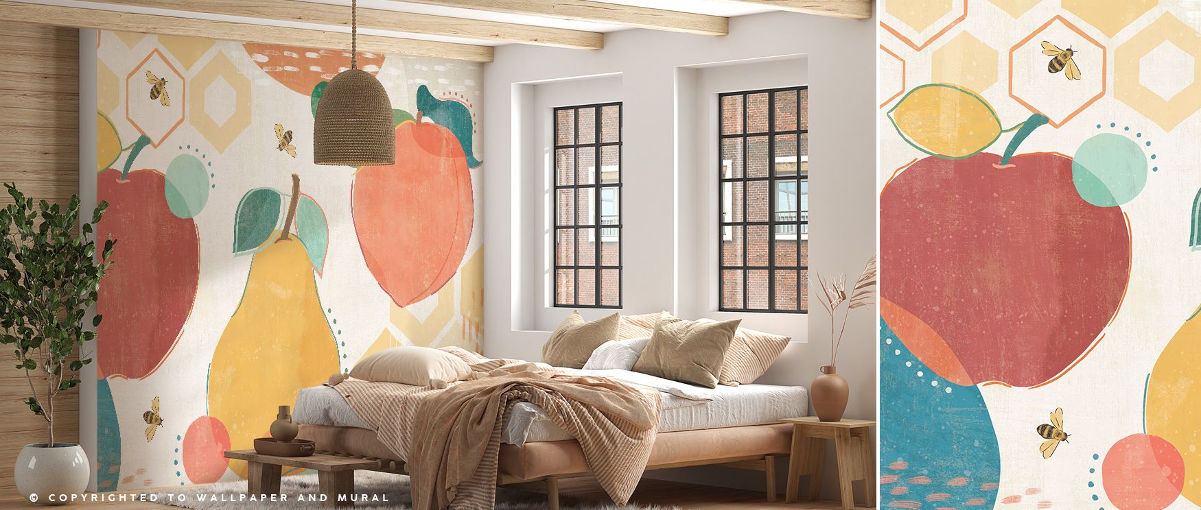 Crazy About Fruit Wallpaper enriches interiors with playful motifs bursting with charm and color. Its artistry spreads vibrancy across walls, making bedrooms and living rooms glow in brightness. Interiors thrive under its joyful rhythm, sustaining balance
