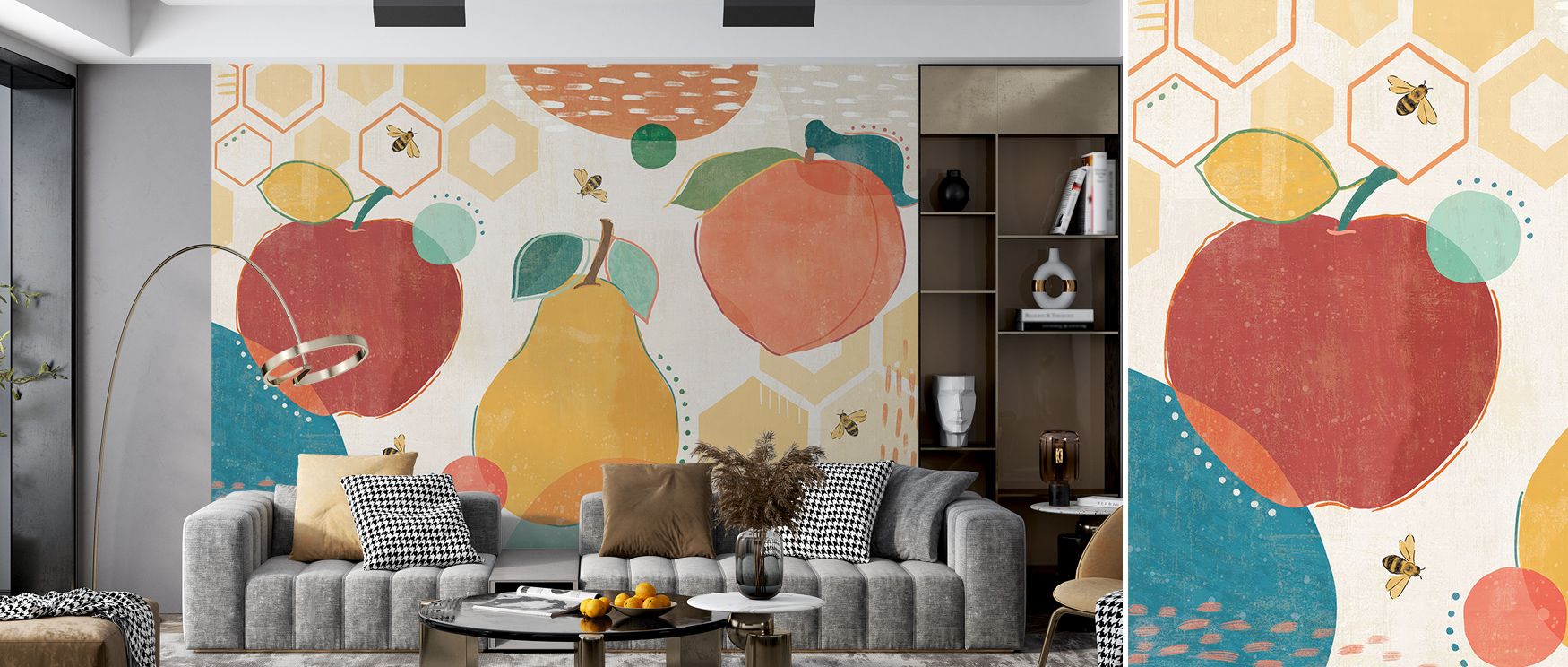 Crazy About Fruit Wallpaper layers walls with lively personality, shaping interiors in colorful vibrancy. Its design sustains rhythm that enhances bedrooms and living rooms with playful charm. Interiors glow in brightness and cheer, enriched with creative