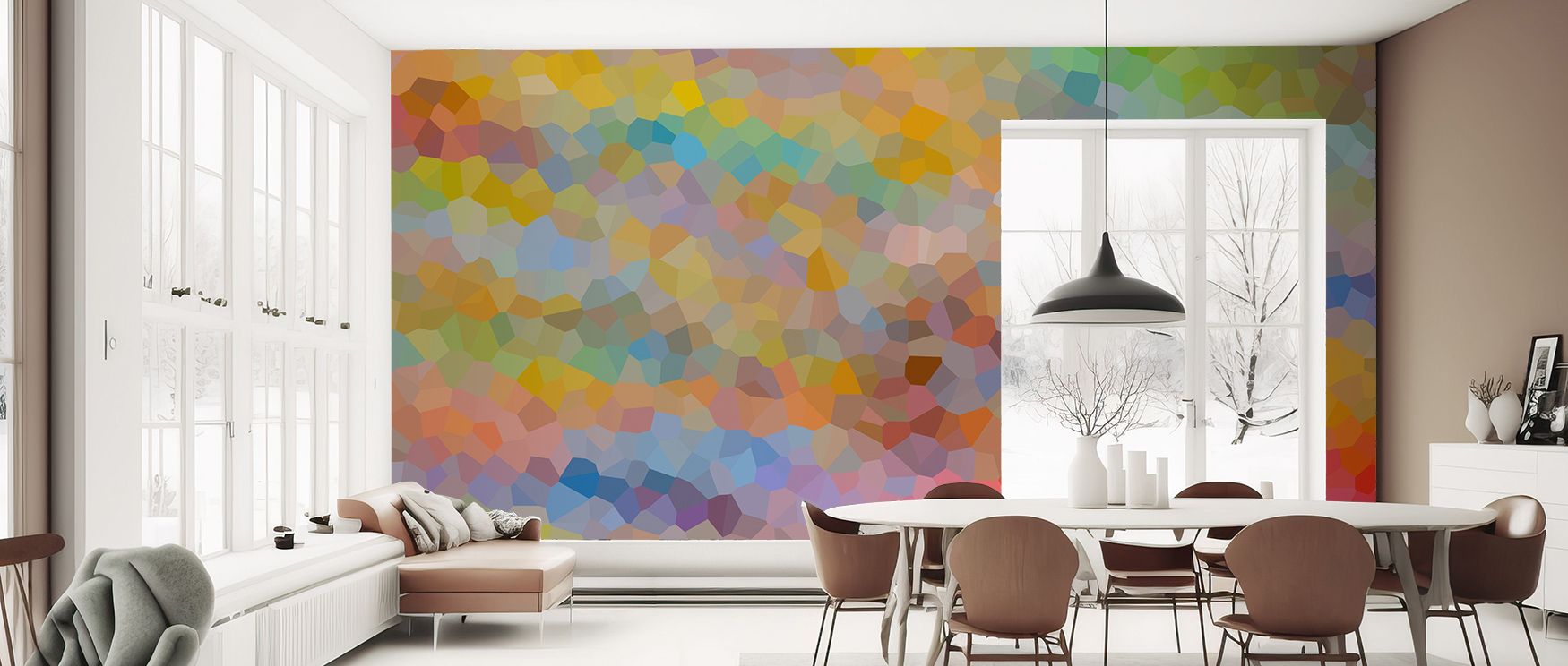 Artistic brilliance unfolds in Crystalized Heart Wallpaper, enriching interiors with glowing crystalline patterns. Its design sustains balance of charm and sophistication, enhancing bedrooms and living rooms. Interiors glow in luminous grace, carrying atm