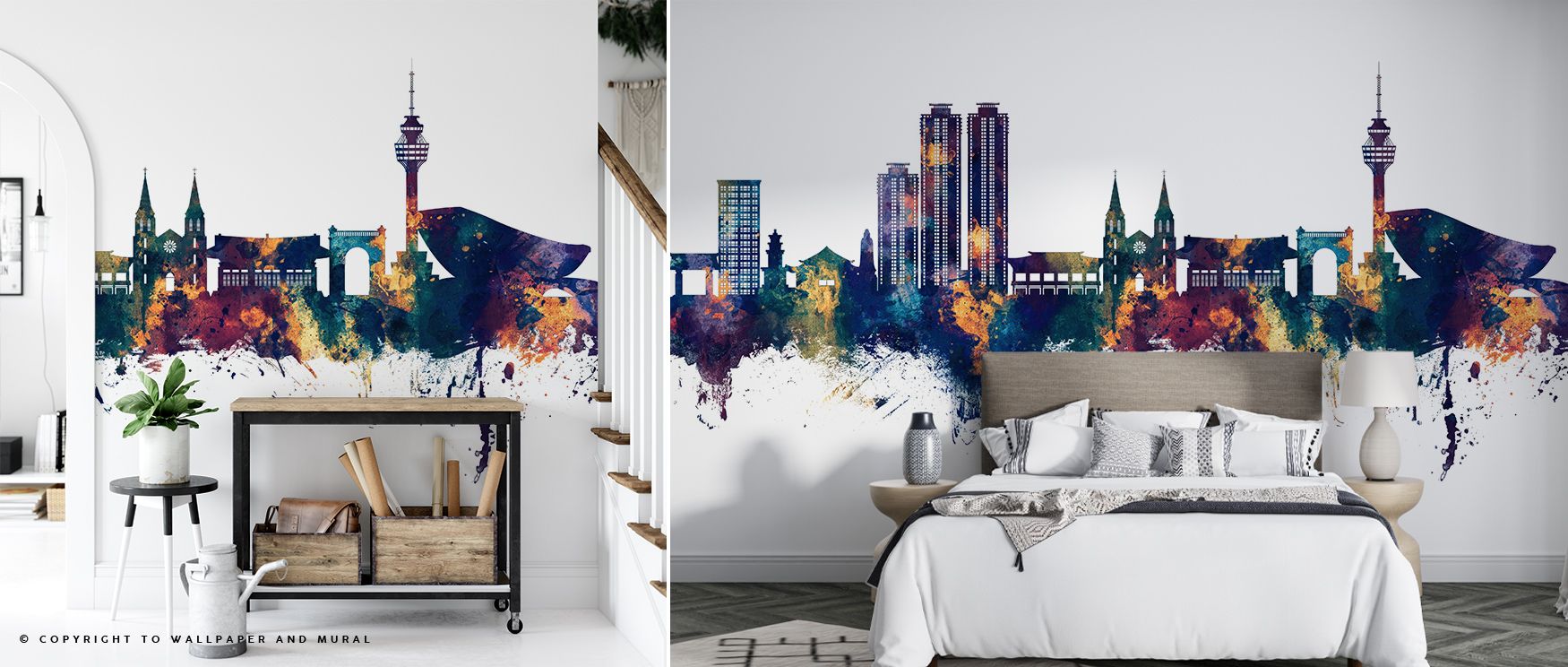 Metropolitan beauty thrives in Daegu Skyline Blue & Bronze Wallpaper through luminous artistry. Its design enriches bedrooms and offices with refinement, sustaining atmosphere of cultural pride. Interiors glow in balance of calm serenity and strength, cre