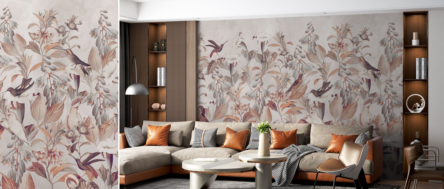 Datura Brown Wallpaper sustains harmony through flowing botanical motifs detailed in warm tones. Its artistry enriches bedrooms and offices with serenity. Interiors glow with calm character, sustaining atmosphere of balance and refinement in spaces filled