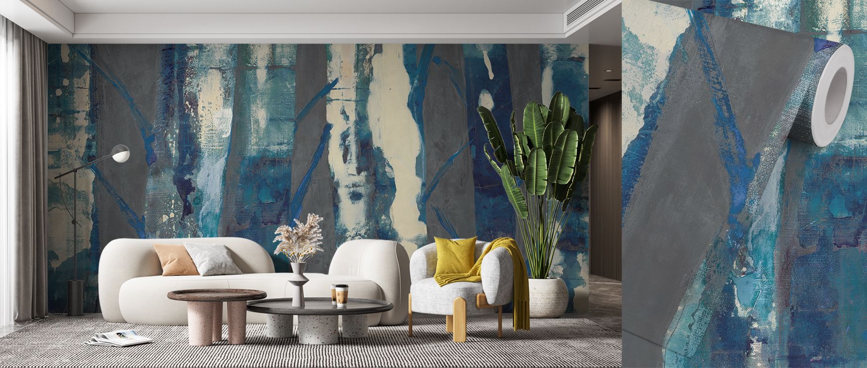 Deep Woods III Indigo on Gray Wallpaper layers interiors with woodland-inspired tones that sustain serenity. Its artistry enriches bedrooms and living rooms with refinement, making walls glow in calm beauty. Interiors thrive under its atmospheric grace, s