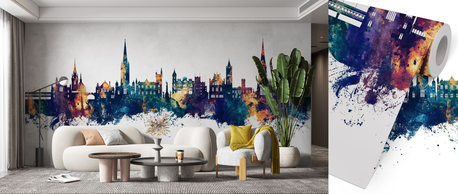 Derry Skyline Blue & Bronze Wallpaper conveys grandeur through luminous skyline artistry layered in rhythmic tones. Its design enriches bedrooms and offices with refinement, sustaining metropolitan pride. Interiors glow in cultural charm, thriving in bala
