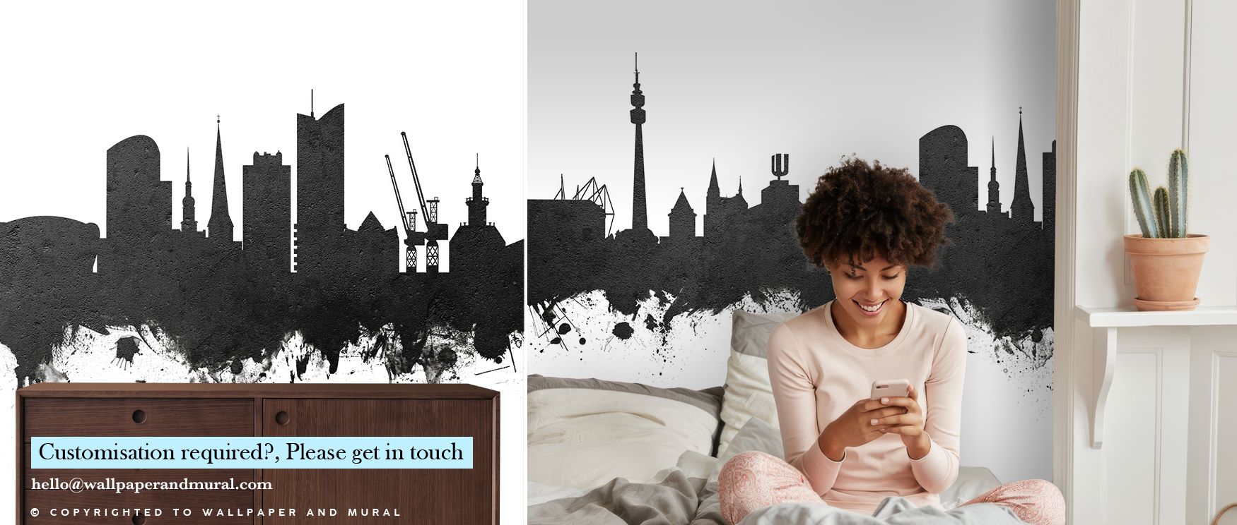 Dortmund Skyline Black & White Wallpaper sustains refinement through monochrome artistry that enriches interiors with calm strength. Its design enhances bedrooms and offices with elegance, sustaining metropolitan pride. Interiors glow with cultural charac