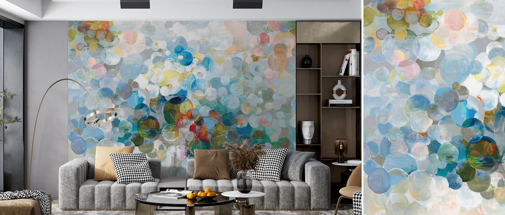 Dot Loop Wallpaper nurtures interiors with cheerful rhythm painted in dotted patterns. Its artistry enriches bedrooms and offices with vibrancy. Interiors glow with refinement, sustaining atmosphere of creativity and joy across timeless compositions.