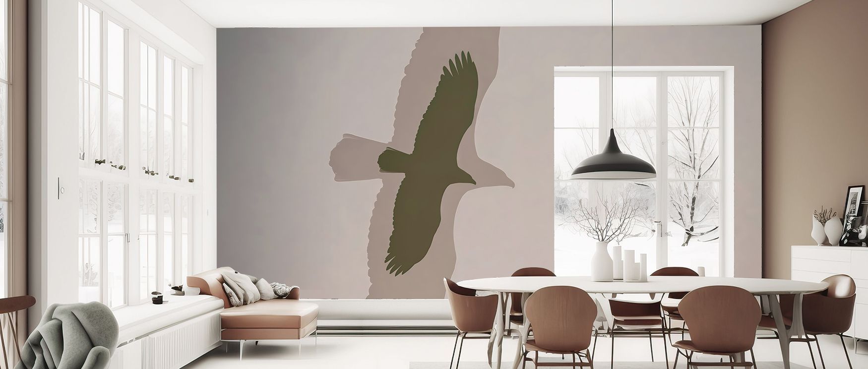 Double Eagle Wallpaper transforms interiors with regal motifs shaped in rhythmic artistry. Its design enriches bedrooms and living rooms with refinement. Interiors glow in majesty, sustaining atmosphere of strength and sophistication across timeless noble
