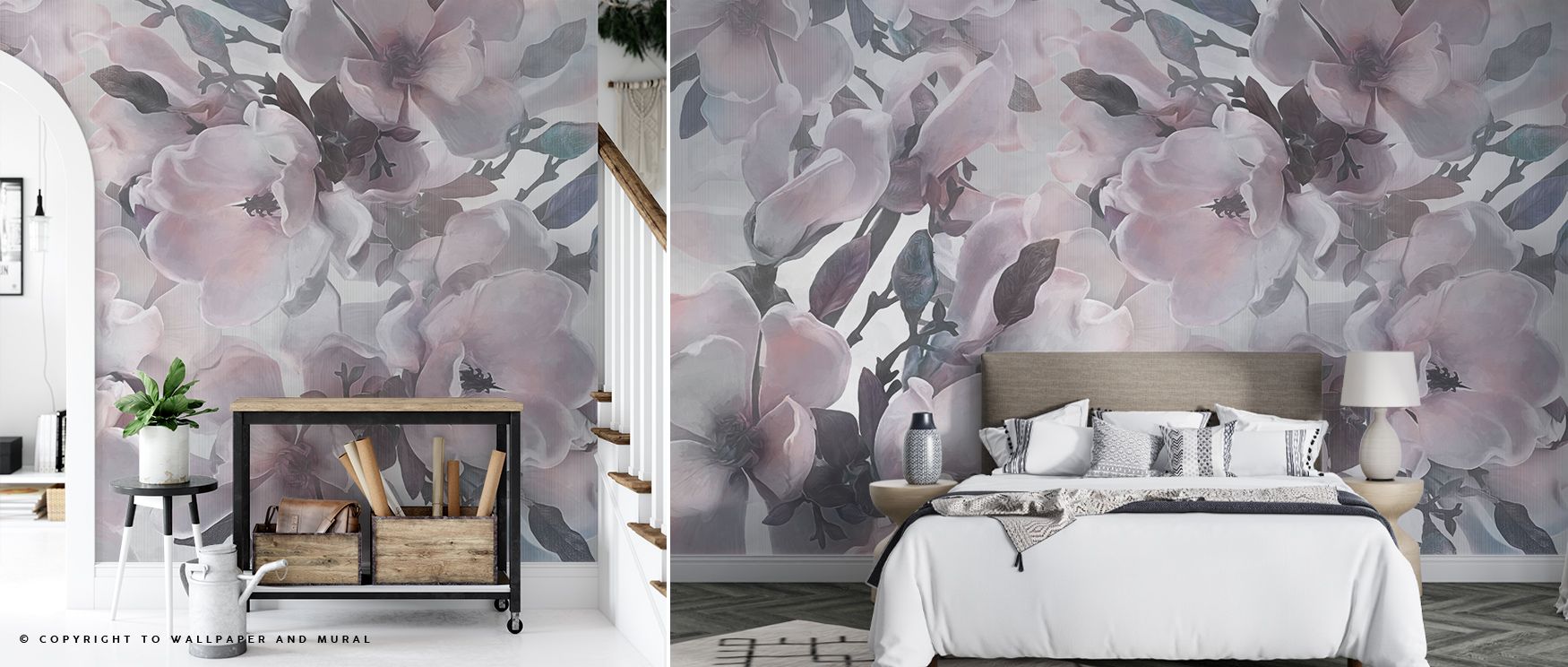 Dreaming of Magnolias Red Wallpaper layers interiors with vivid blossoms arranged in rhythmic detail. Its artistry enriches bedrooms and offices with vitality, sustaining atmosphere of charm. Interiors glow in timeless energy, thriving in floral refinemen