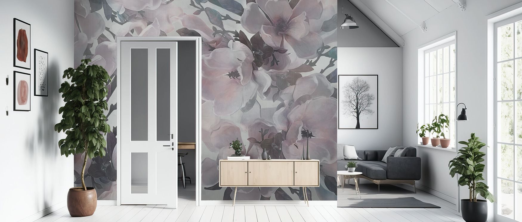 Dreaming of Magnolias Red Wallpaper reflects elegance through red blossoms layered in rhythm. Its artistry sustains vitality across bedrooms and living rooms, making interiors glow in timeless charm. Walls thrive under floral balance, sustaining atmospher