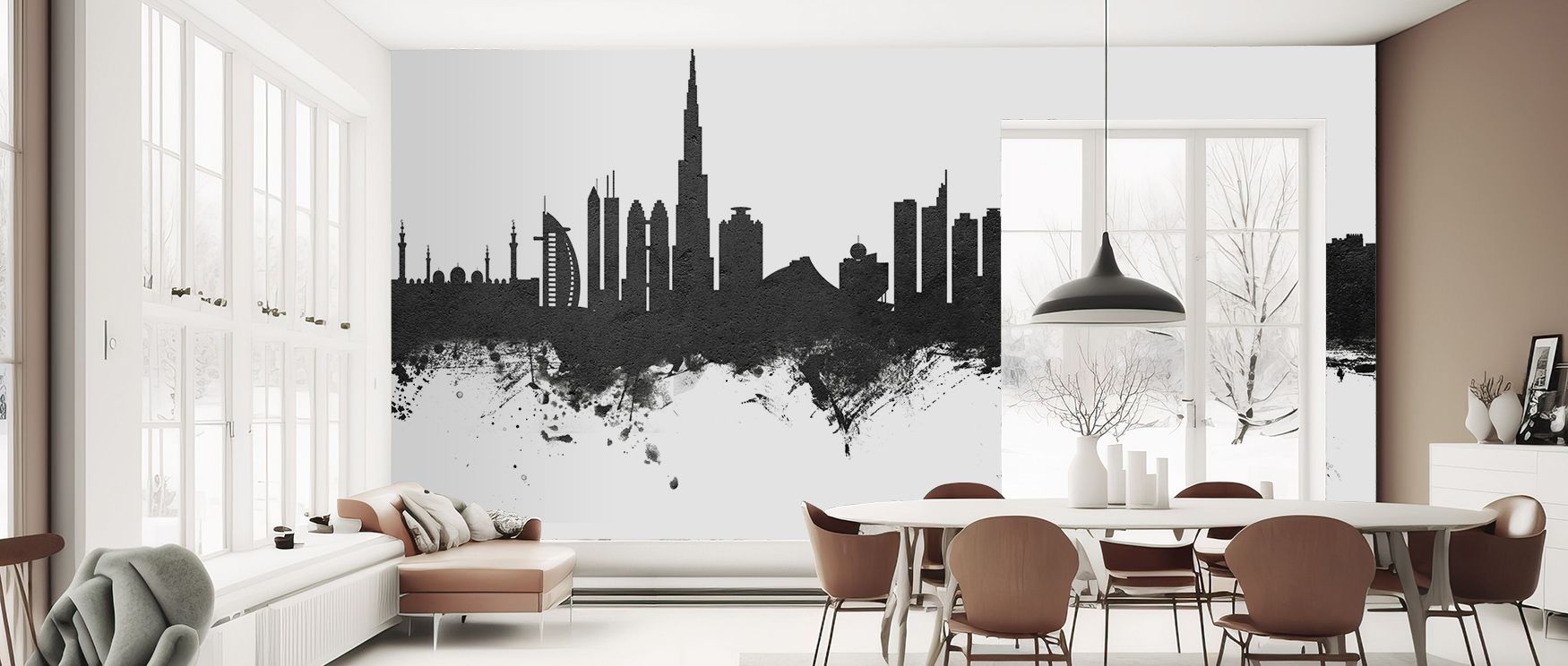Dubai Skyline Black & White Wallpaper enriches interiors with striking contrasts shaping architectural pride. Its artistry sustains refinement, making bedrooms and living rooms glow in elegance. Interiors thrive under timeless rhythm, sustaining atmospher